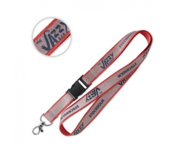 Glitter lanyard with detachable buckle.